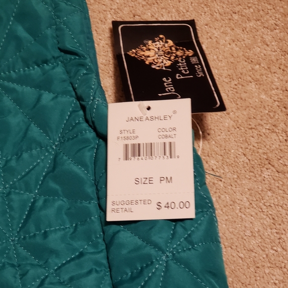 Spring Quilted Vest Women's M Zip Up w Pockets Lightweight NEW Jane Ashley - Picture 2 of 8